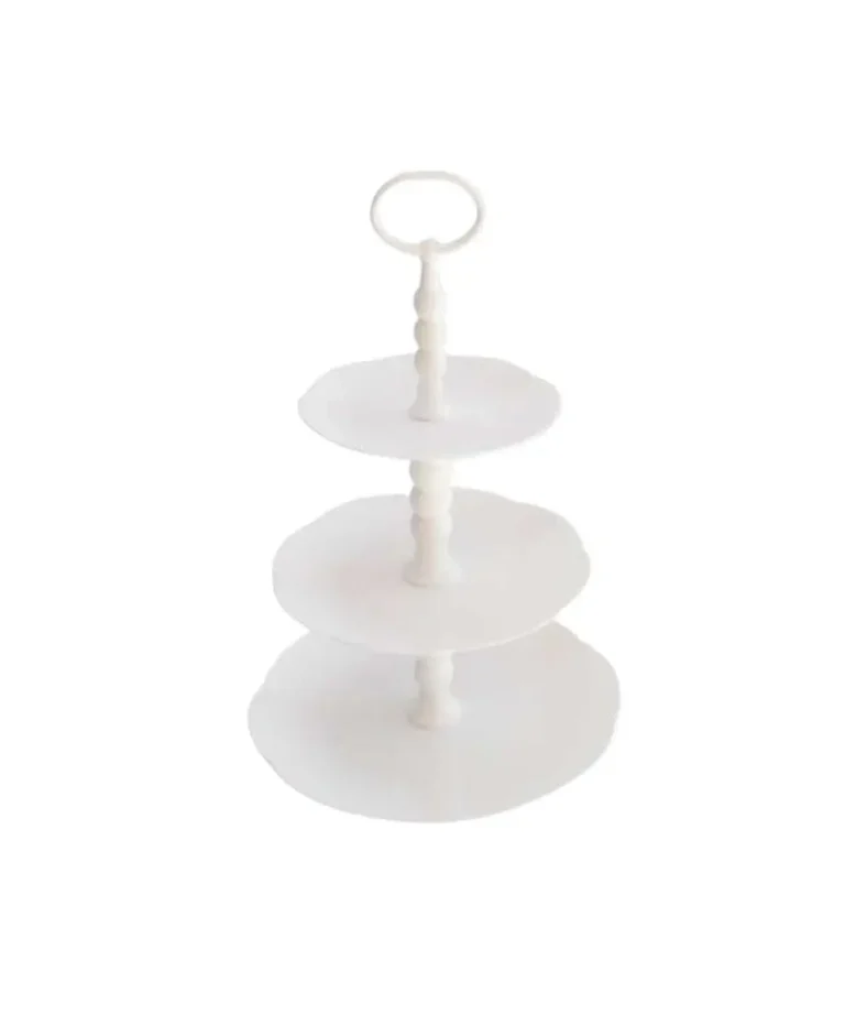 Biała patera pod owoce i ciasta