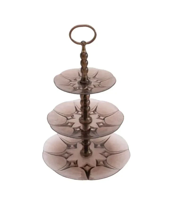 Dymna 3 pozioma patera na ciasto i owoce